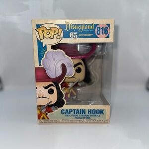 Disney Funko Pop Captain Hook with Red Hat and Purple Feather